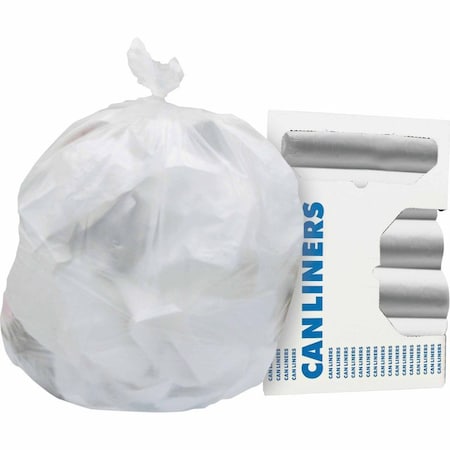 Heritage Trash Bag 30 gal. Natural HDPE 8 Mic. 30 X 37 Inch Star Seal Bottom Flat Pack, 500PK HERZ6037LNR01